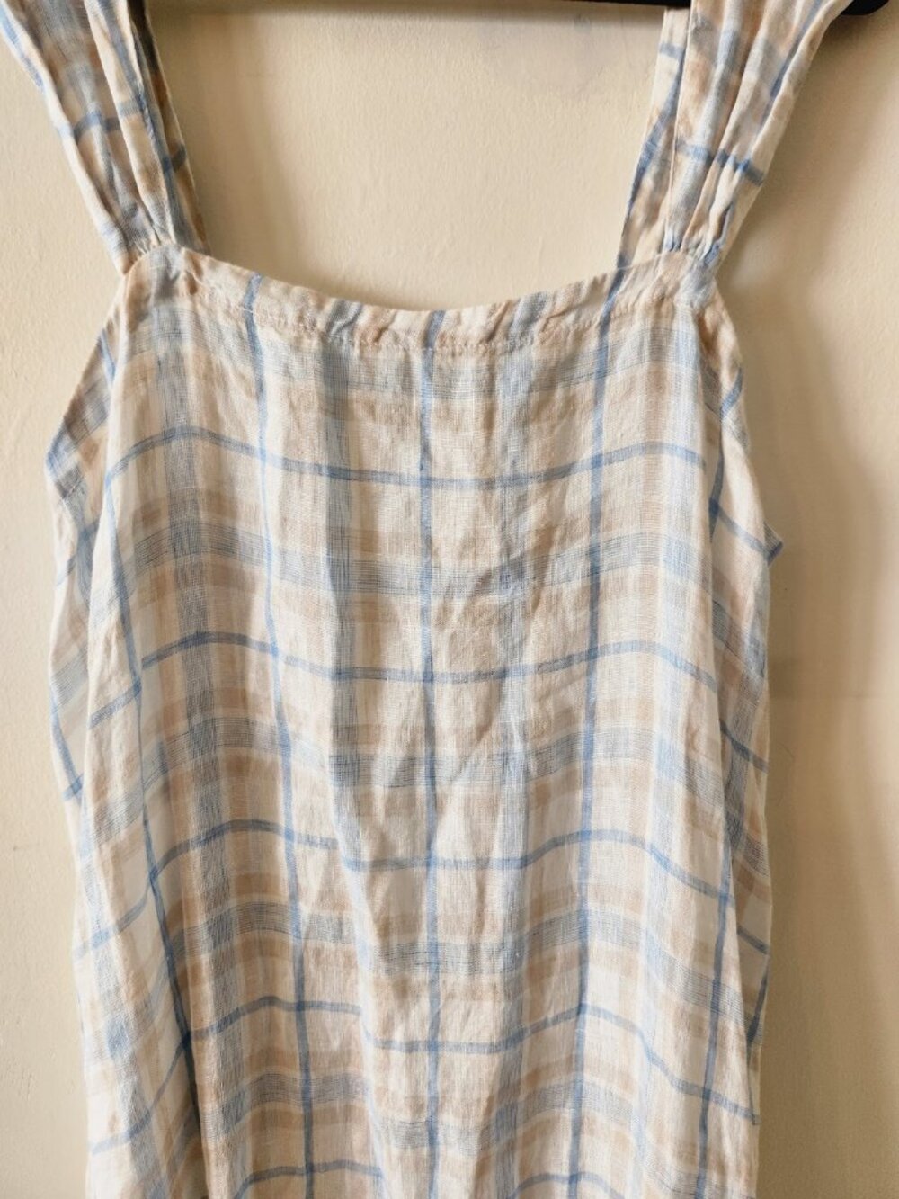 CP SHADES 100% Linen Square Neck Angie Maxi Dress Coastal California Casual - Picture 4 of 7